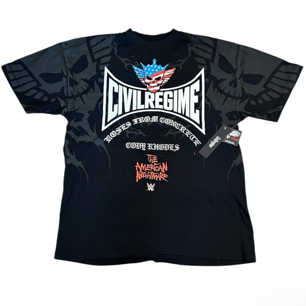 Civil Regime WWE Cody Rhodes Oversized Graphic T Shirt Small